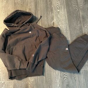 Grey champion sweatsuit. Size small top size medium bottom